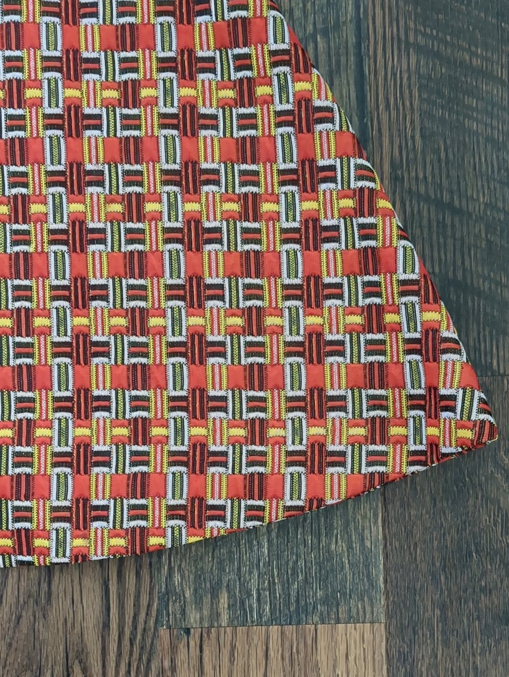 Vintage 60s Kay Windsor Orange Brown Gold Mid Century Mod Dress - Picture 3 of 8